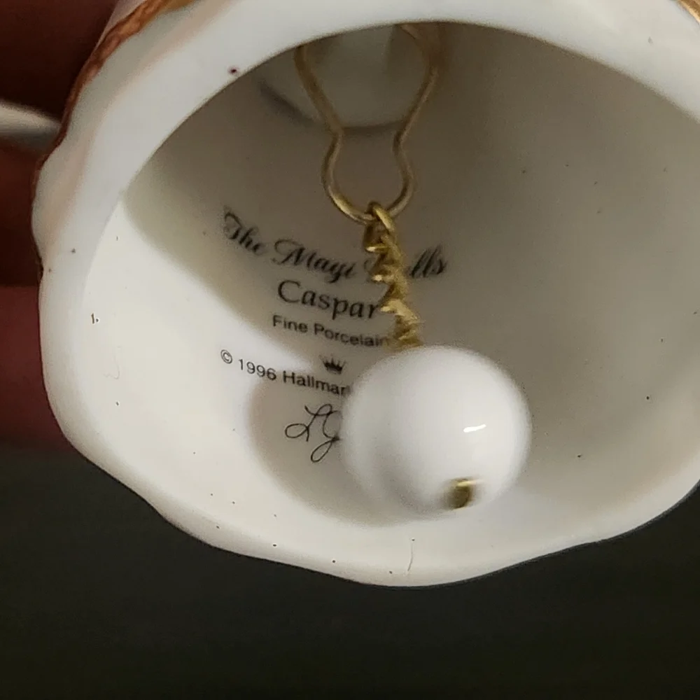 Hallmark Ornament 1996 Melchior Gold Magi Caspar Bells